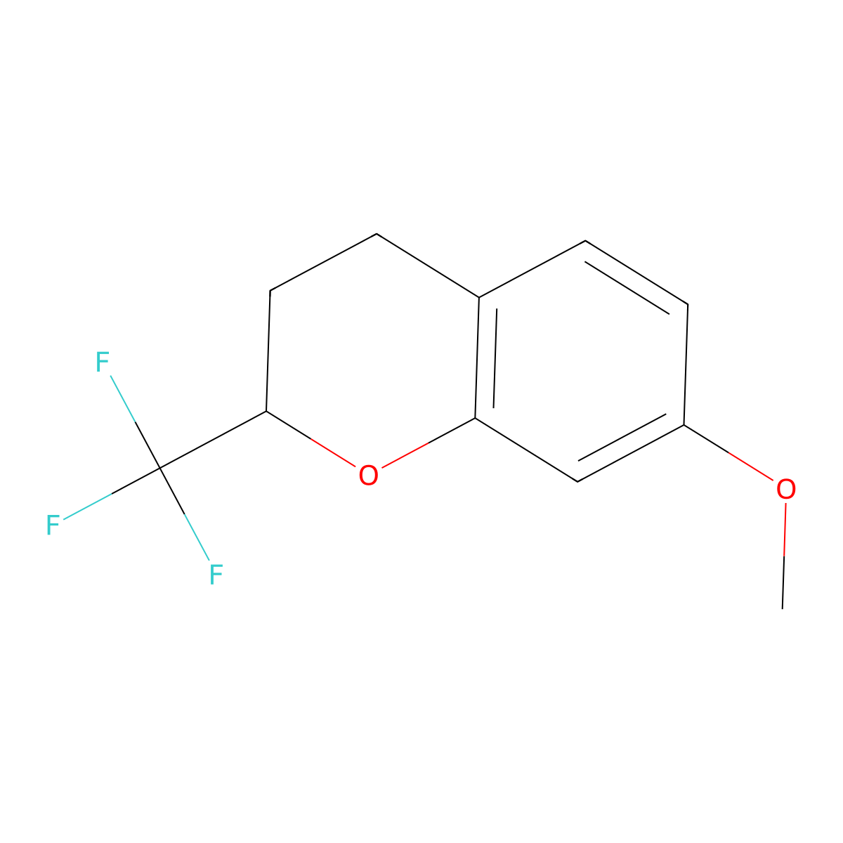 7-methoxy-2-(trifluoromethyl)-3,4-dihydro-2H-1-benzopyran molecular structure, CAS 2770590-49-1