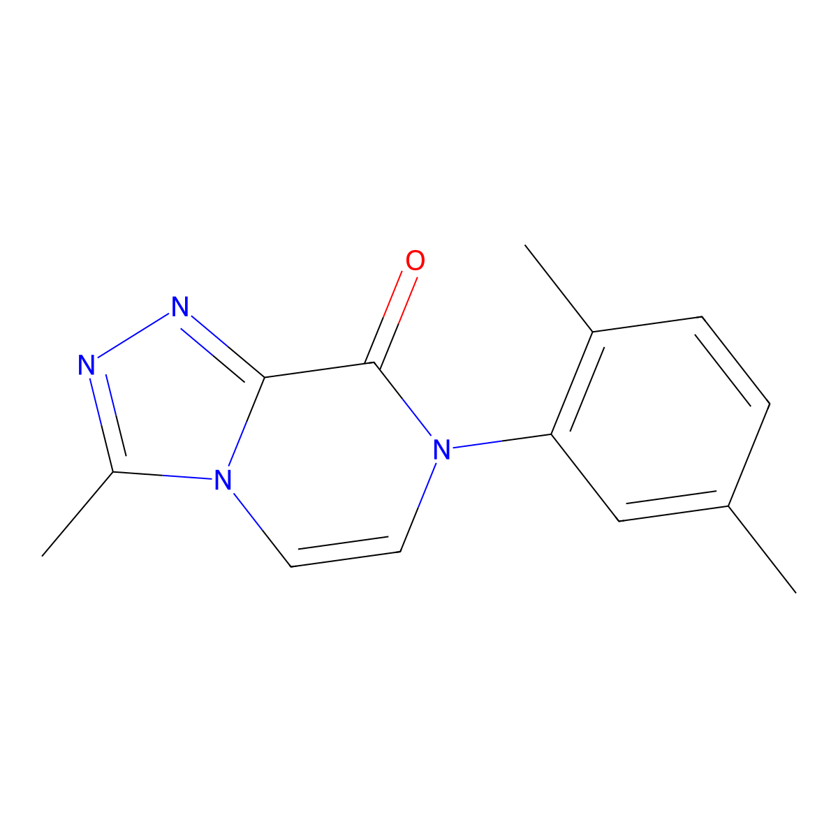 7-(2,5-dimethylphenyl)-3-methyl-7H,8H-[1,2,4]triazolo[4,3-a]pyrazin-8-one molecular structure, CAS 2770590-86-6