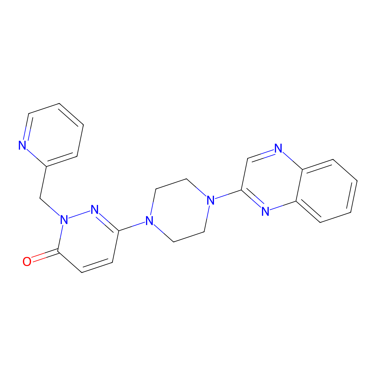 2-[(Pyridin-2-yl)methyl]-6-[4-(quinoxalin-2-yl)piperazin-1-yl]-2,3-dihydropyridazin-3-one molecular structure, CAS 2770590-96-8