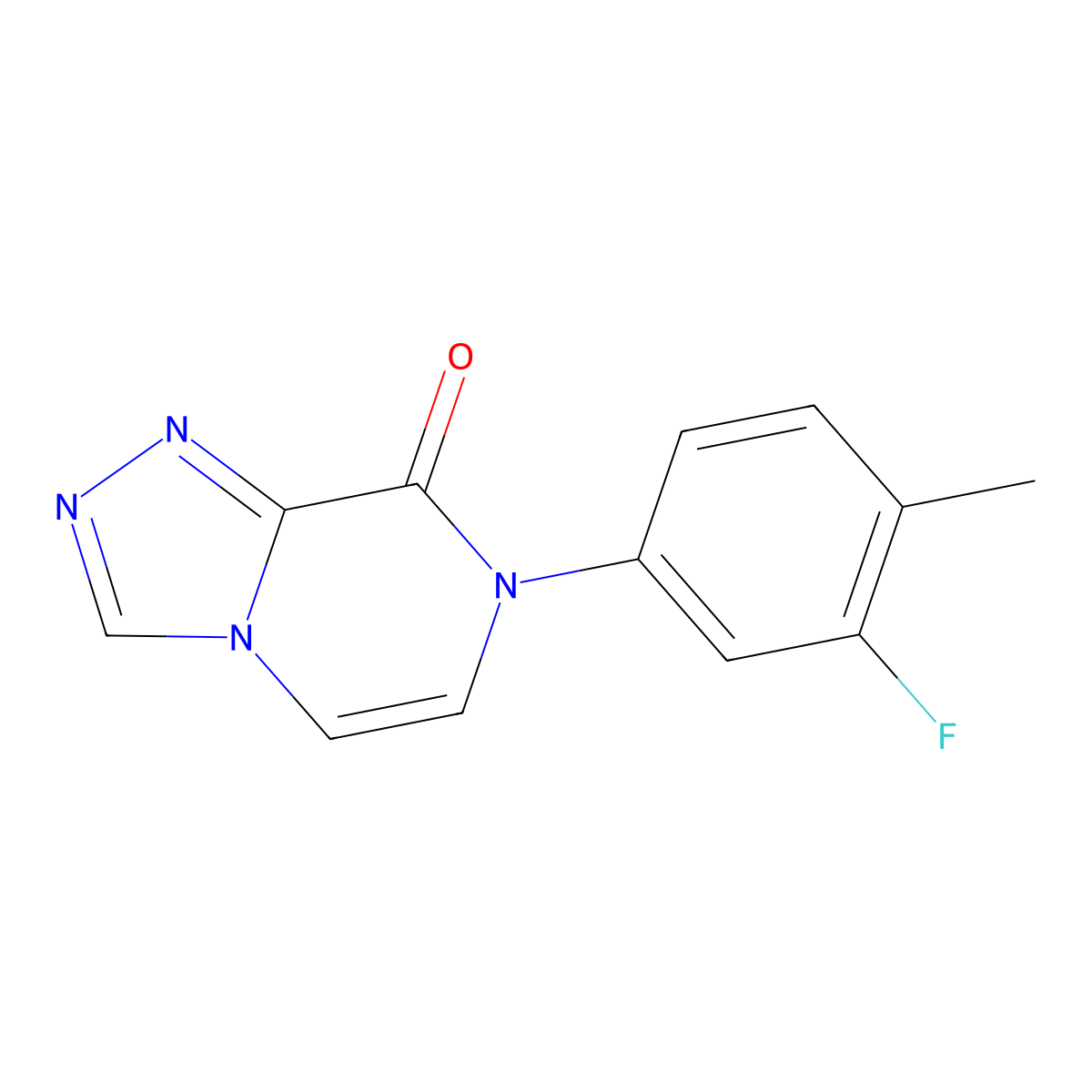 7-(3-fluoro-4-methylphenyl)-7H,8H-[1,2,4]triazolo[4,3-a]pyrazin-8-one molecular structure, CAS 2770591-06-3