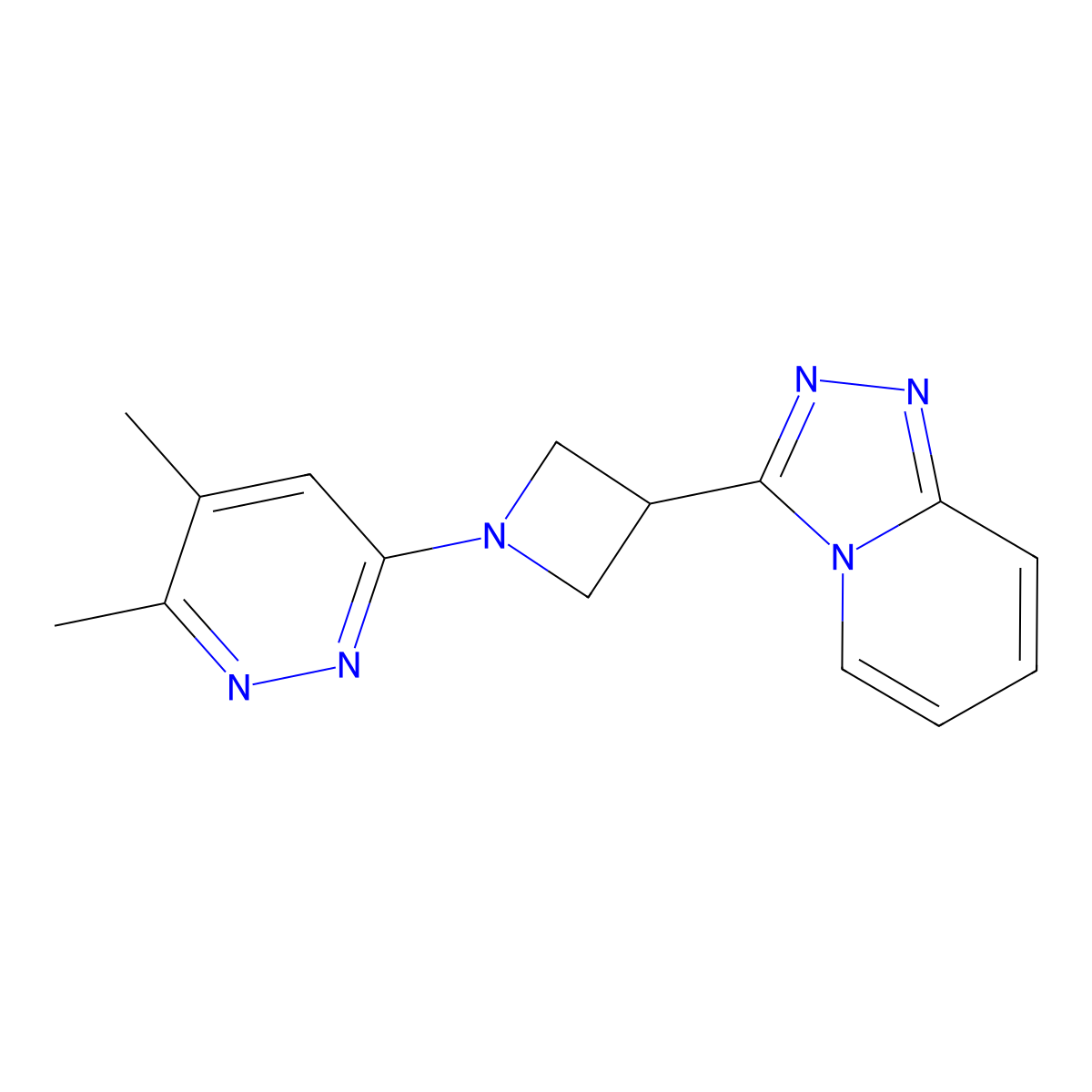 3,4-Dimethyl-6-(3-{[1,2,4]triazolo[4,3-a]pyridin-3-yl}azetidin-1-yl)pyridazine molecular structure, CAS 2770591-37-0