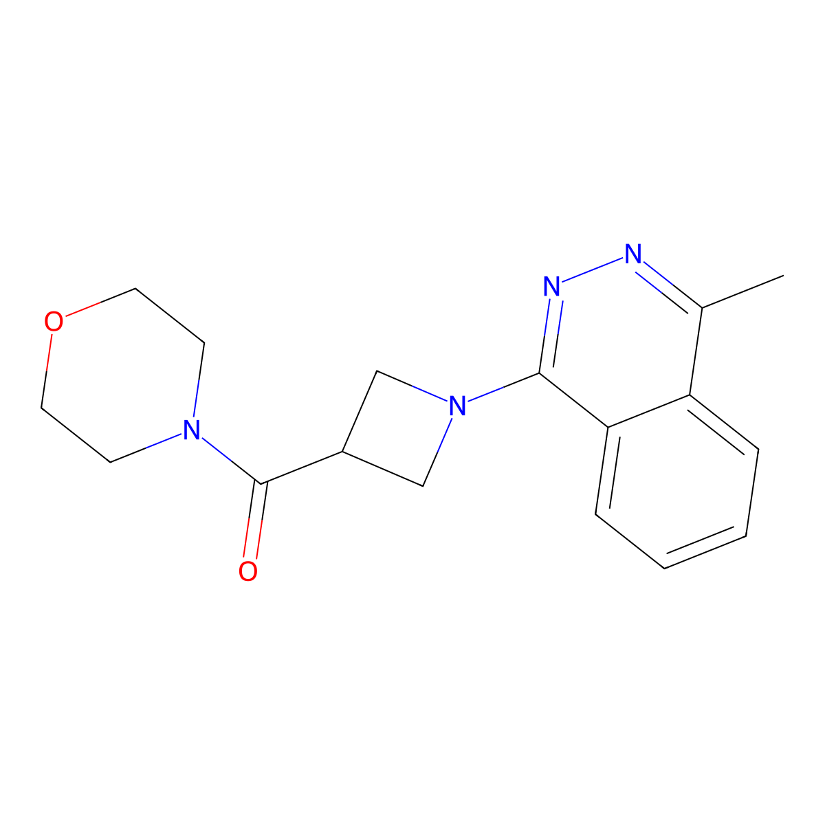 1-Methyl-4-[3-(morpholine-4-carbonyl)azetidin-1-yl]phthalazine molecular structure, CAS 2770591-70-1