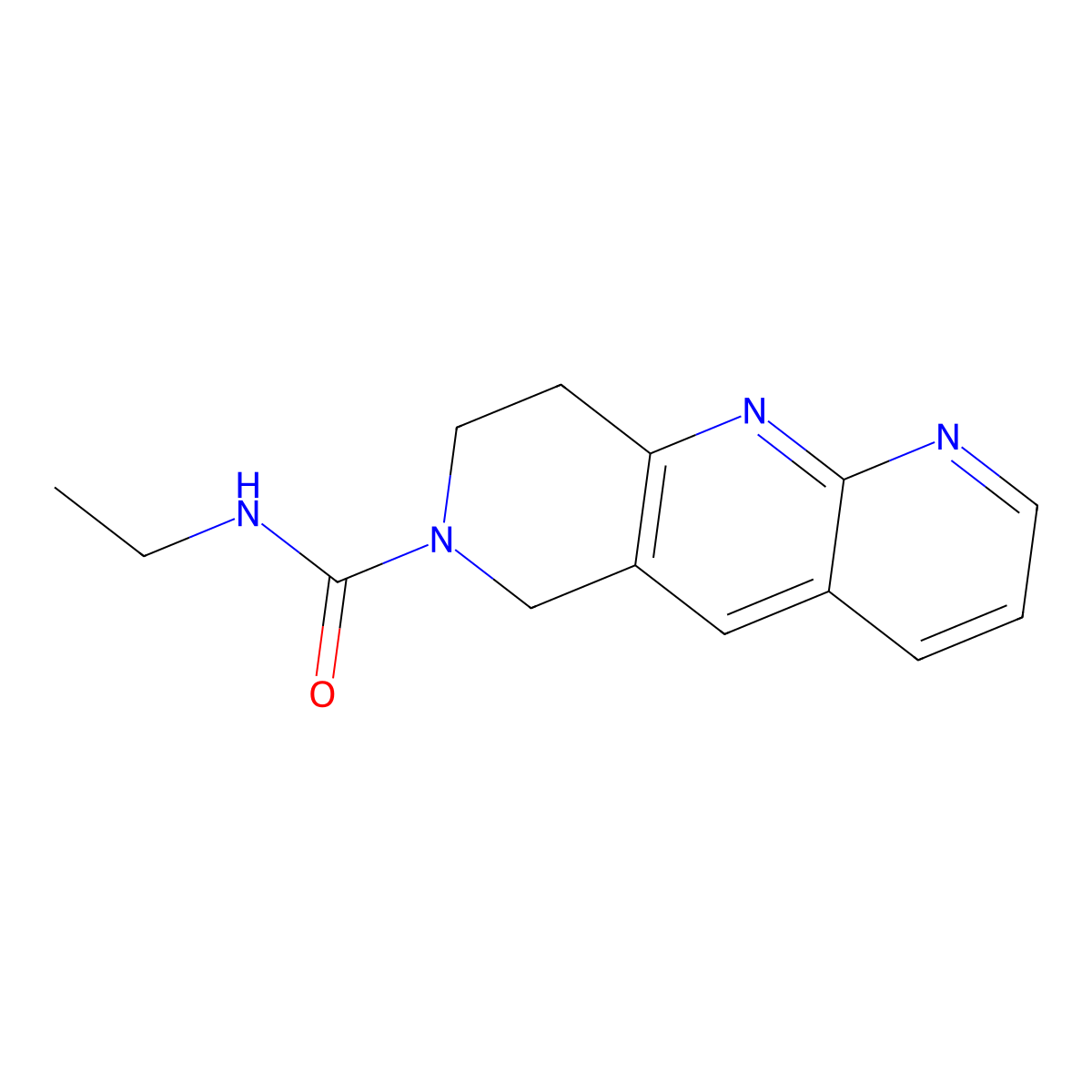 N-ethyl-6H,7H,8H,9H-pyrido[2,3-b]1,6-naphthyridine-7-carboxamide molecular structure, CAS 2770592-06-6