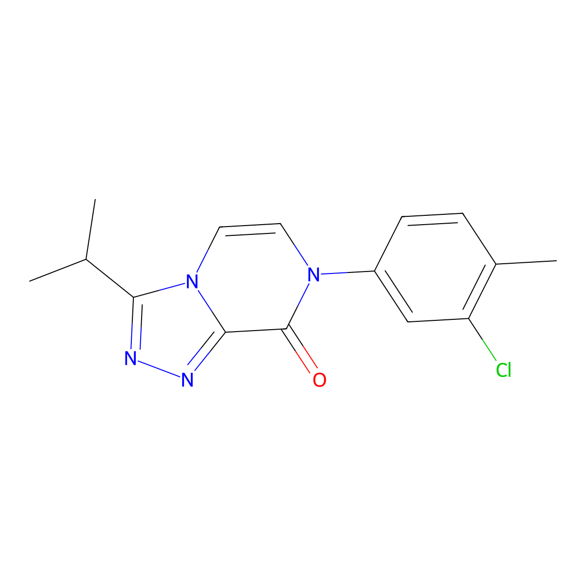 7-(3-chloro-4-methylphenyl)-3-(propan-2-yl)-7H,8H-[1,2,4]triazolo[4,3-a]pyrazin-8-one molecular structure, CAS 2770592-93-1