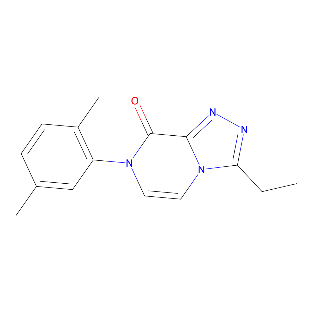 7-(2,5-dimethylphenyl)-3-ethyl-7H,8H-[1,2,4]triazolo[4,3-a]pyrazin-8-one molecular structure, CAS 2770593-15-0