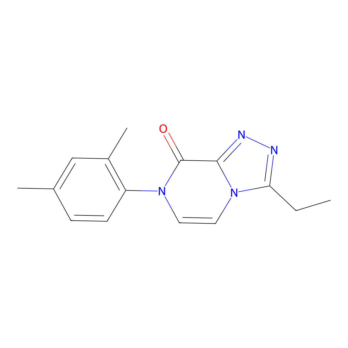 7-(2,4-dimethylphenyl)-3-ethyl-7H,8H-[1,2,4]triazolo[4,3-a]pyrazin-8-one molecular structure, CAS 2770593-18-3