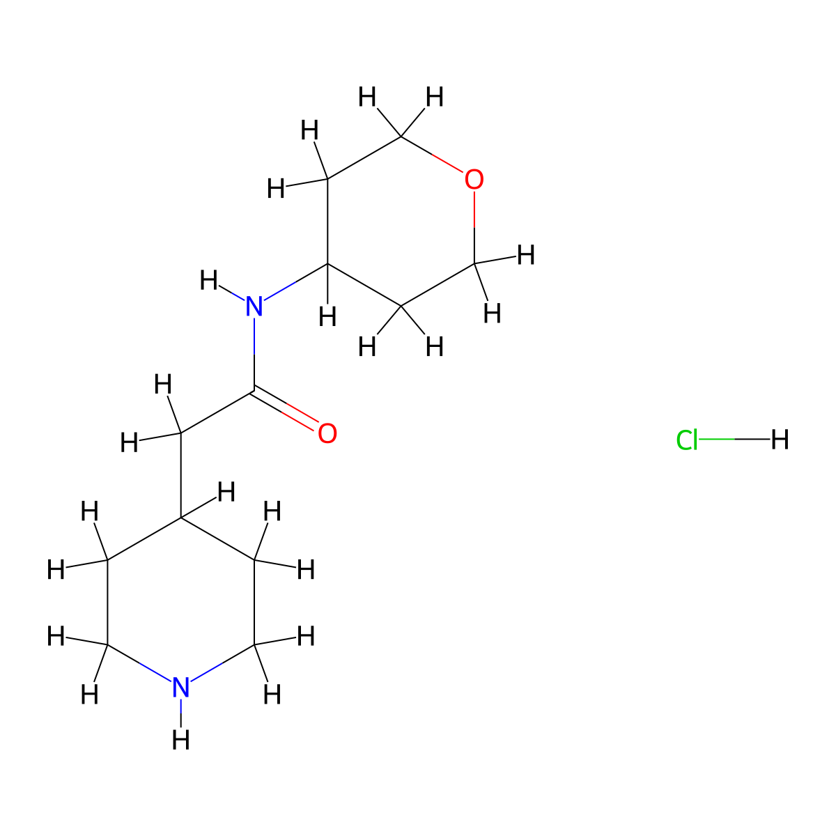 N-(oxan-4-yl)-2-(piperidin-4-yl)acetamide hydrochloride molecular structure, CAS 2770593-30-9