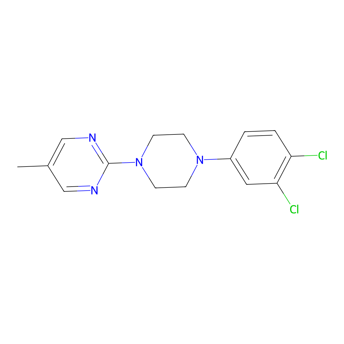 2-[4-(3,4-Dichlorophenyl)piperazin-1-yl]-5-methylpyrimidine molecular structure, CAS 2770593-49-0