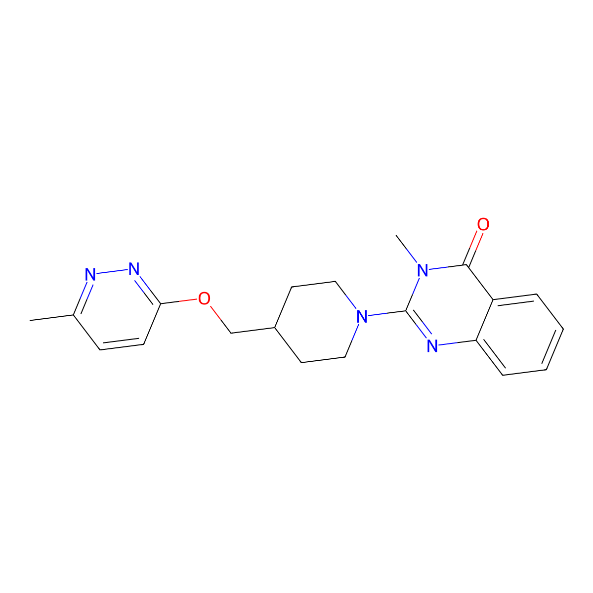 3-Methyl-2-(4-{[(6-methylpyridazin-3-yl)oxy]methyl}piperidin-1-yl)-3,4-dihydroquinazolin-4-one molecular structure, CAS 2770593-61-6