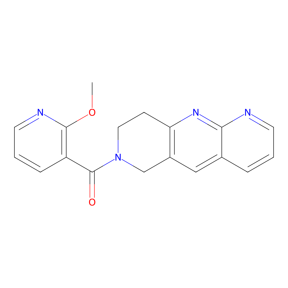 2-methoxy-3-{6H,7H,8H,9H-pyrido[2,3-b]1,6-naphthyridine-7-carbonyl}pyridine molecular structure, CAS 2770593-80-9