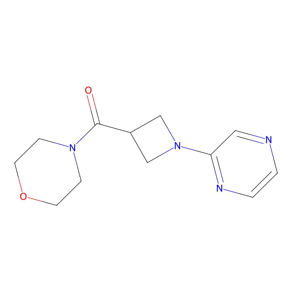 4-[1-(Pyrazin-2-yl)azetidine-3-carbonyl]morpholine molecular structure, CAS 2770593-85-4