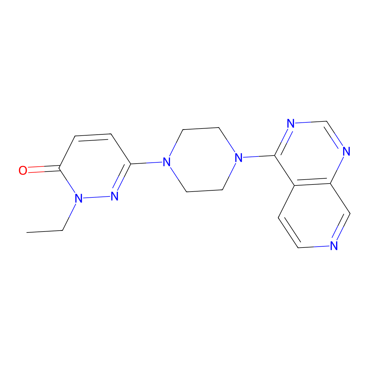 2-Ethyl-6-(4-{pyrido[3,4-d]pyrimidin-4-yl}piperazin-1-yl)-2,3-dihydropyridazin-3-one molecular structure, CAS 2770594-29-9
