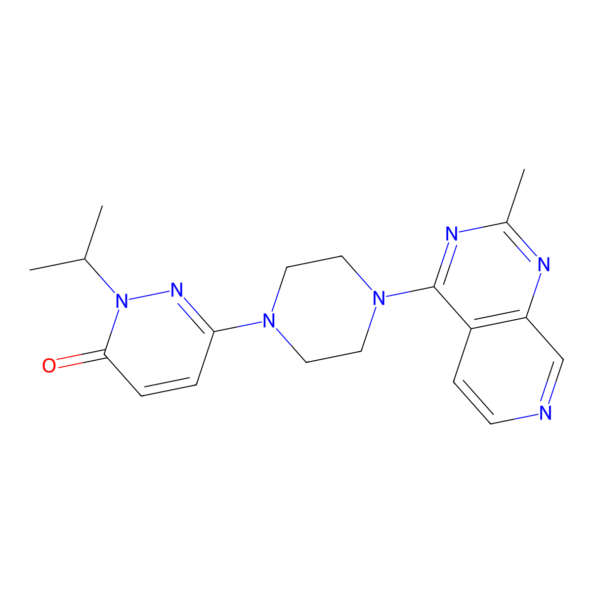 6-(4-{2-Methylpyrido[3,4-d]pyrimidin-4-yl}piperazin-1-yl)-2-(propan-2-yl)-2,3-dihydropyridazin-3-one molecular structure, CAS 2770594-40-4