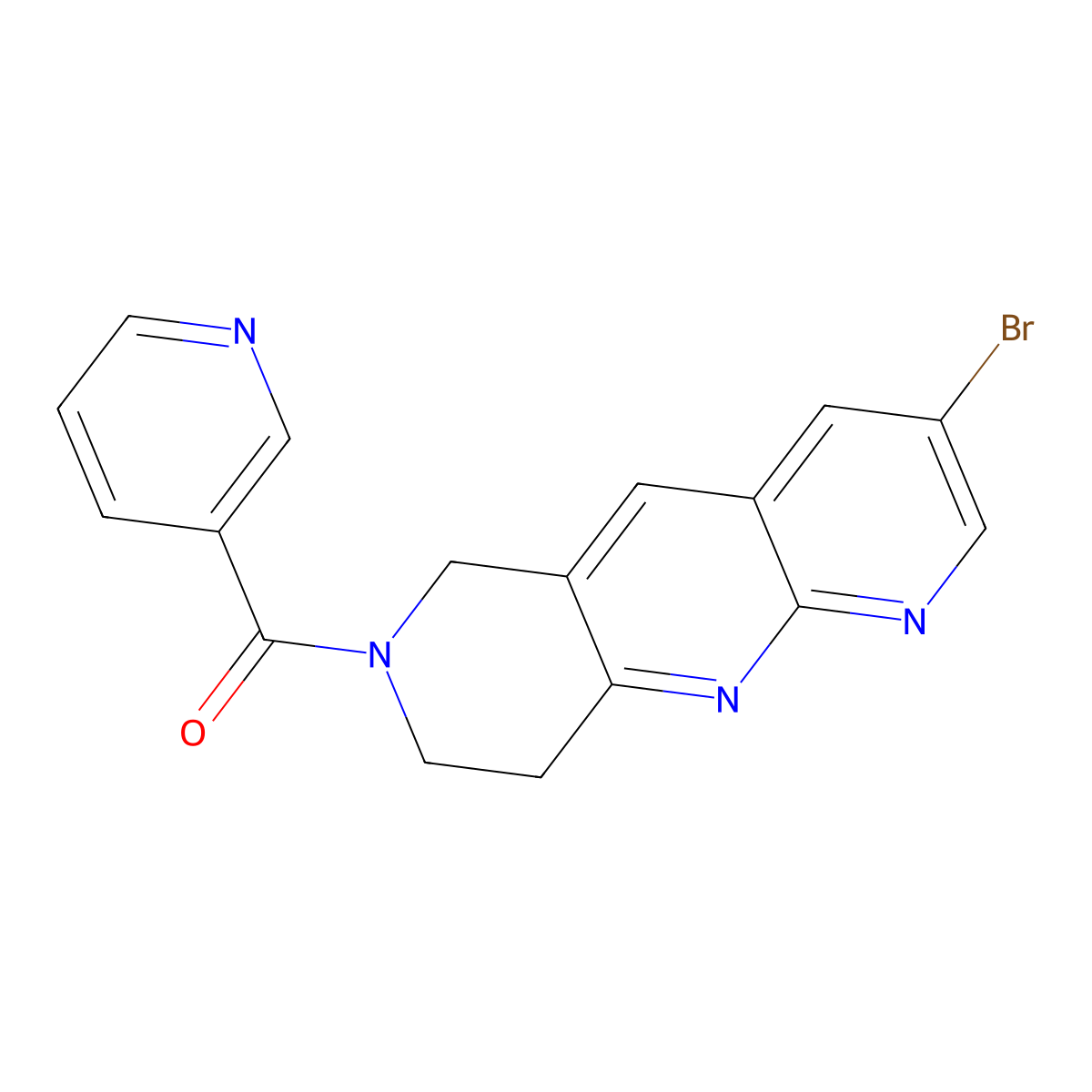 3-{3-bromo-6H,7H,8H,9H-pyrido[2,3-b]1,6-naphthyridine-7-carbonyl}pyridine molecular structure, CAS 2770594-96-0