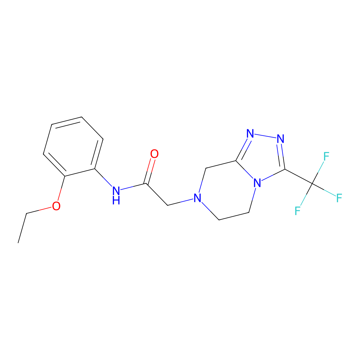 N-(2-ethoxyphenyl)-2-[3-(trifluoromethyl)-6,8-dihydro-5H-[1,2,4]triazolo[4,3-a]pyrazin-7-yl]acetamide molecular structure, CAS 2770595-03-2