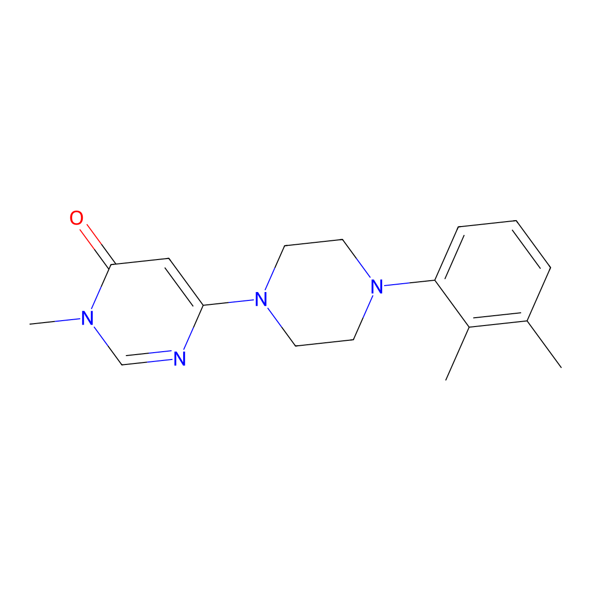 6-[4-(2,3-Dimethylphenyl)piperazin-1-yl]-3-methyl-3,4-dihydropyrimidin-4-one molecular structure, CAS 2770595-38-3