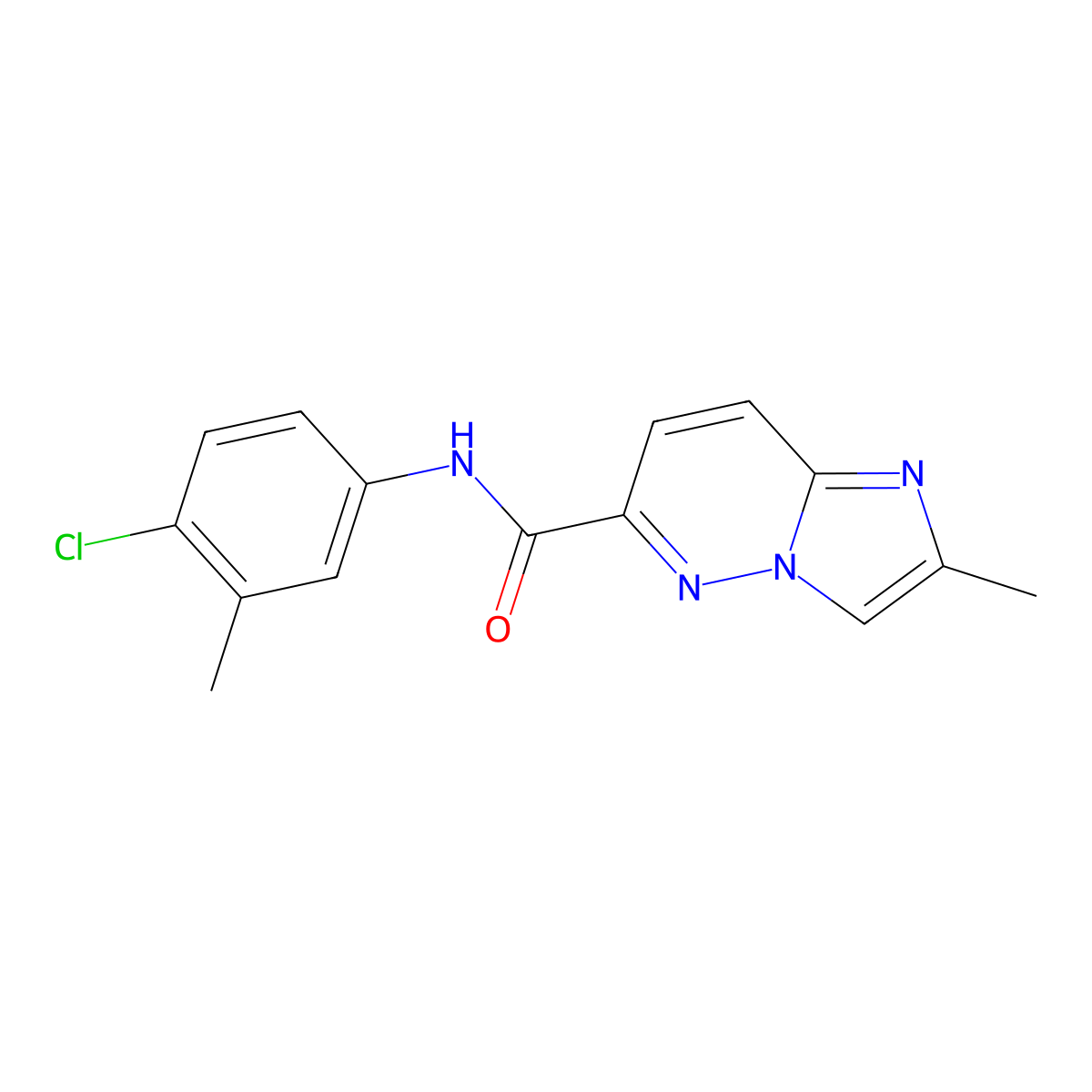 N-(4-chloro-3-methylphenyl)-2-methylimidazo[1,2-b]pyridazine-6-carboxamide molecular structure, CAS 2770595-56-5