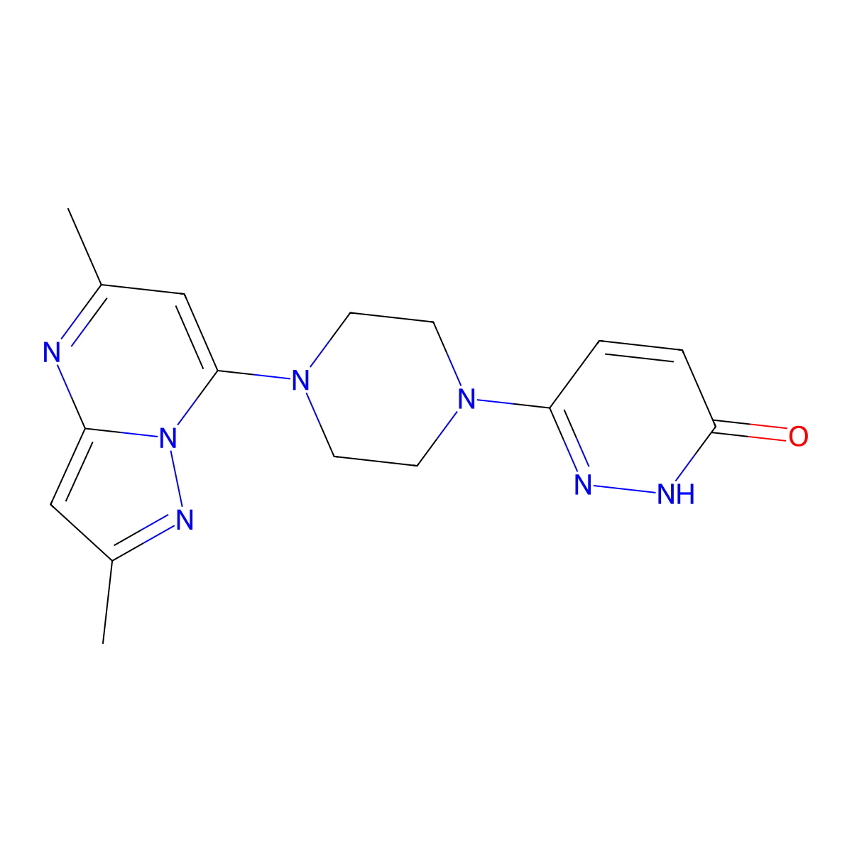 6-(4-{2,5-Dimethylpyrazolo[1,5-a]pyrimidin-7-yl}piperazin-1-yl)pyridazin-3-ol molecular structure, CAS 2770595-70-3
