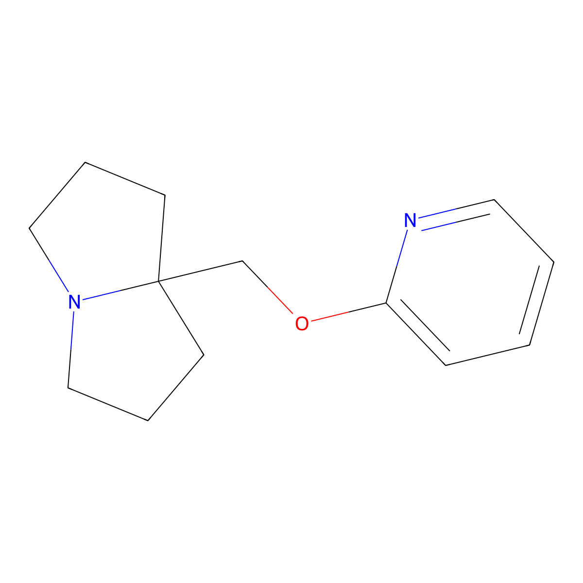 7a-[(pyridin-2-yloxy)methyl]-hexahydro-1H-pyrrolizine molecular structure, CAS 2770595-94-1