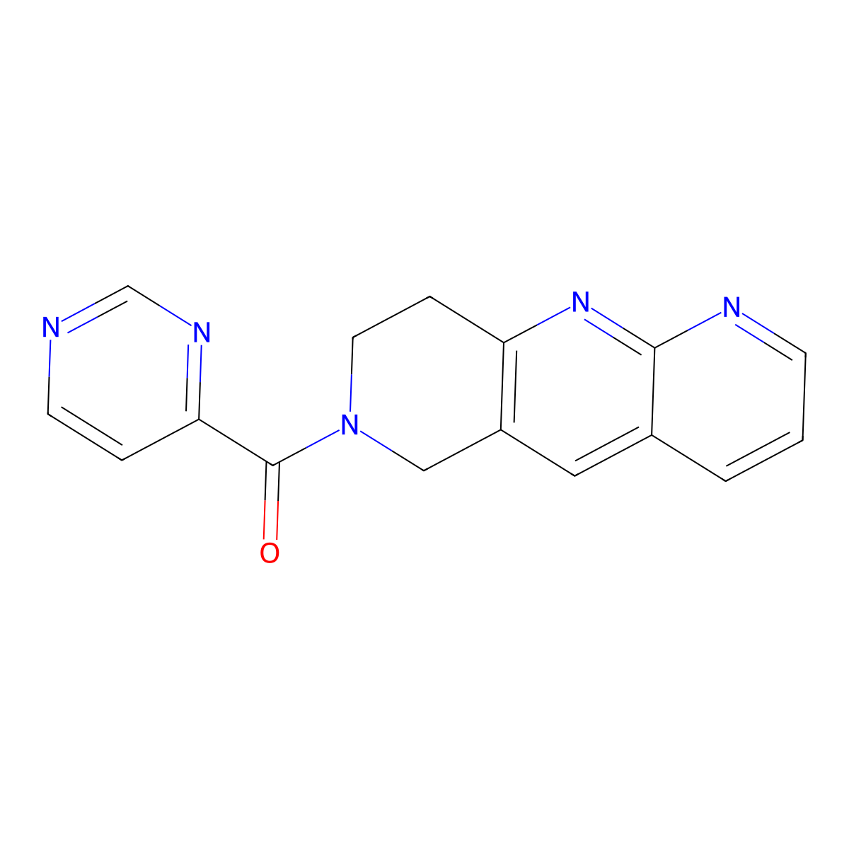 8,9-dihydro-6H-pyrido[4,3-b][1,8]naphthyridin-7-yl(pyrimidin-4-yl)methanone molecular structure, CAS 2770596-07-9