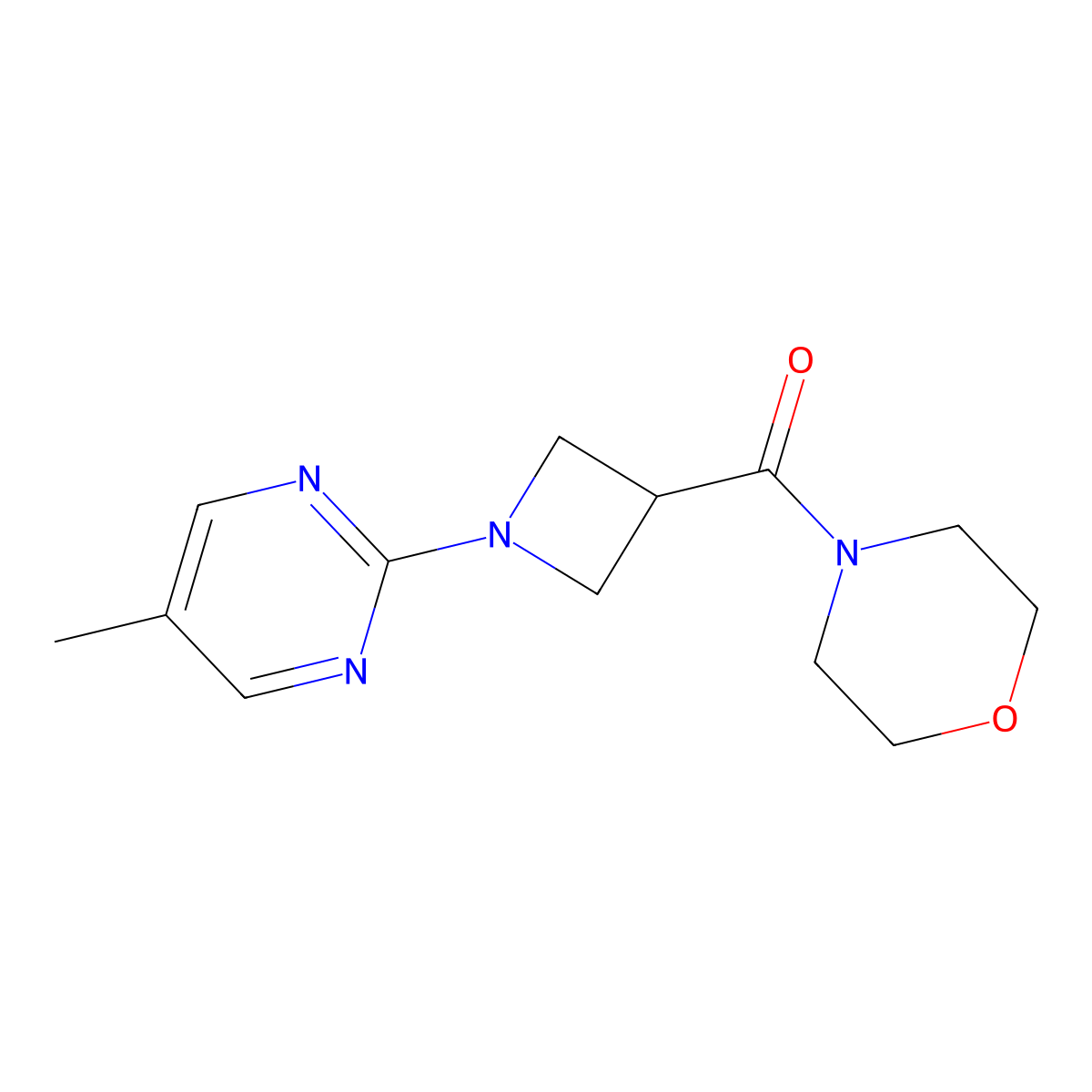 4-[1-(5-Methylpyrimidin-2-yl)azetidine-3-carbonyl]morpholine molecular structure, CAS 2770596-23-9