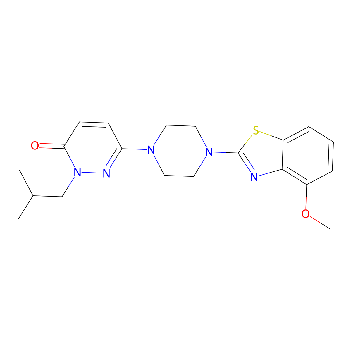 6-[4-(4-Methoxy-1,3-benzothiazol-2-yl)piperazin-1-yl]-2-(2-methylpropyl)-2,3-dihydropyridazin-3-one molecular structure, CAS 2770596-31-9