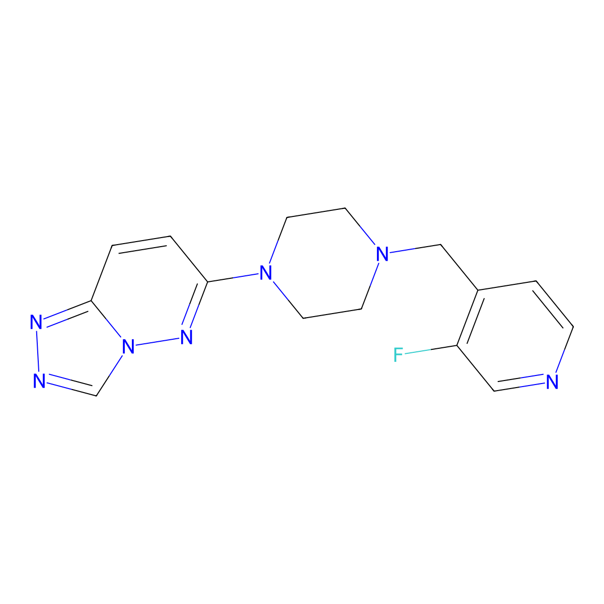 1-[(3-Fluoropyridin-4-yl)methyl]-4-{[1,2,4]triazolo[4,3-b]pyridazin-6-yl}piperazine molecular structure, CAS 2770596-45-5