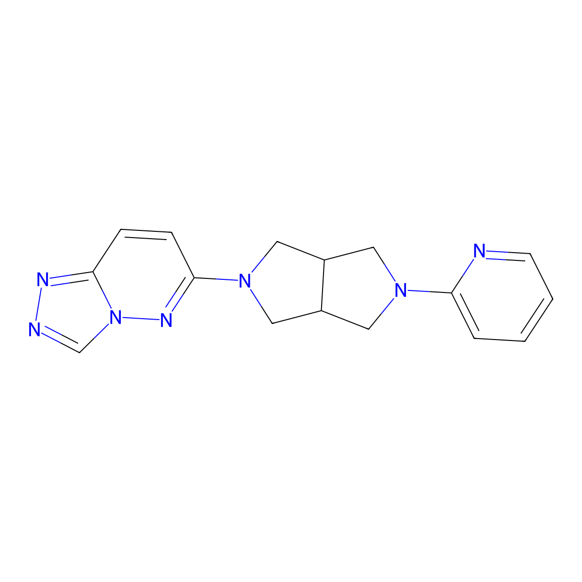 2-(5-{[1,2,4]Triazolo[4,3-b]pyridazin-6-yl}-octahydropyrrolo[3,4-c]pyrrol-2-yl)pyridine molecular structure, CAS 2770596-86-4