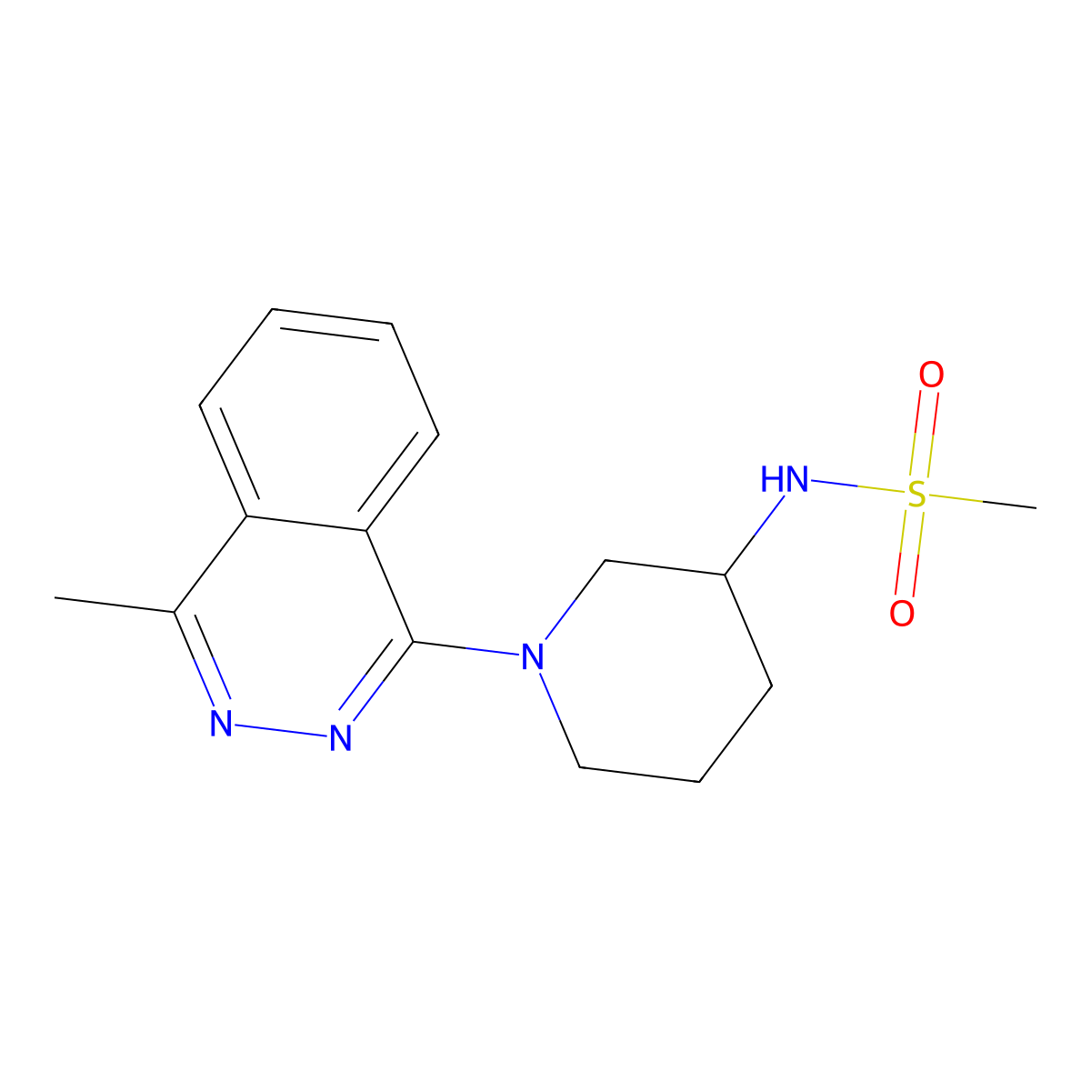 N-[1-(4-methylphthalazin-1-yl)piperidin-3-yl]methanesulfonamide molecular structure, CAS 2770596-91-1
