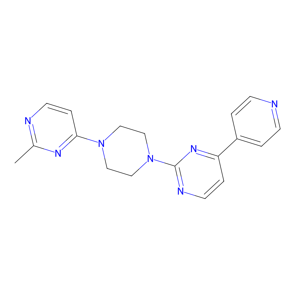 2-[4-(2-Methylpyrimidin-4-yl)piperazin-1-yl]-4-(pyridin-4-yl)pyrimidine molecular structure, CAS 2770596-92-2