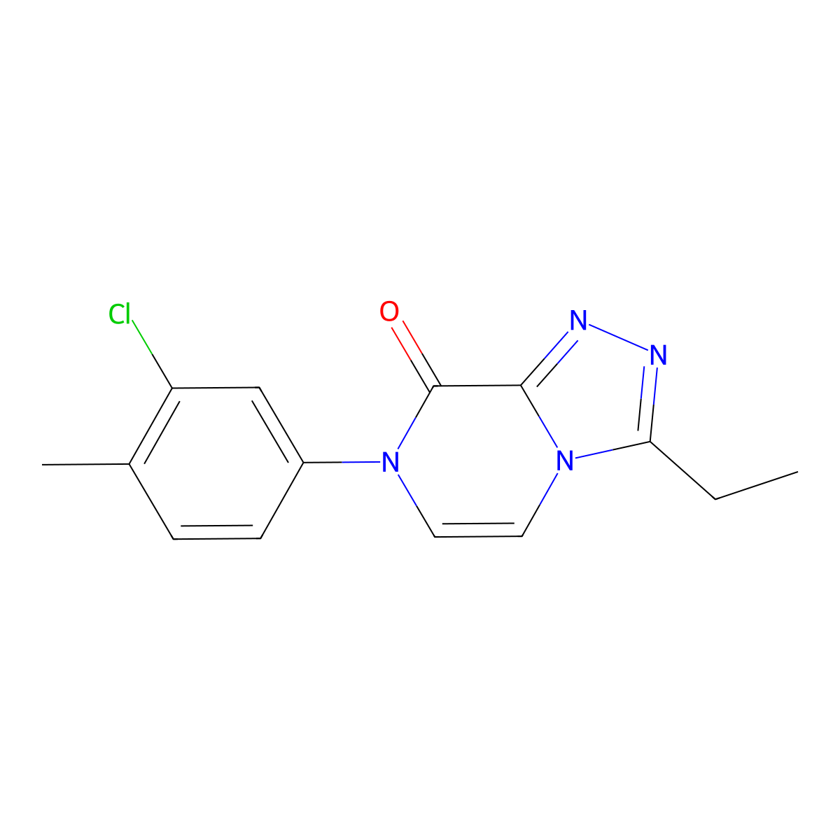 7-(3-chloro-4-methylphenyl)-3-ethyl-7H,8H-[1,2,4]triazolo[4,3-a]pyrazin-8-one molecular structure, CAS 2770597-07-2