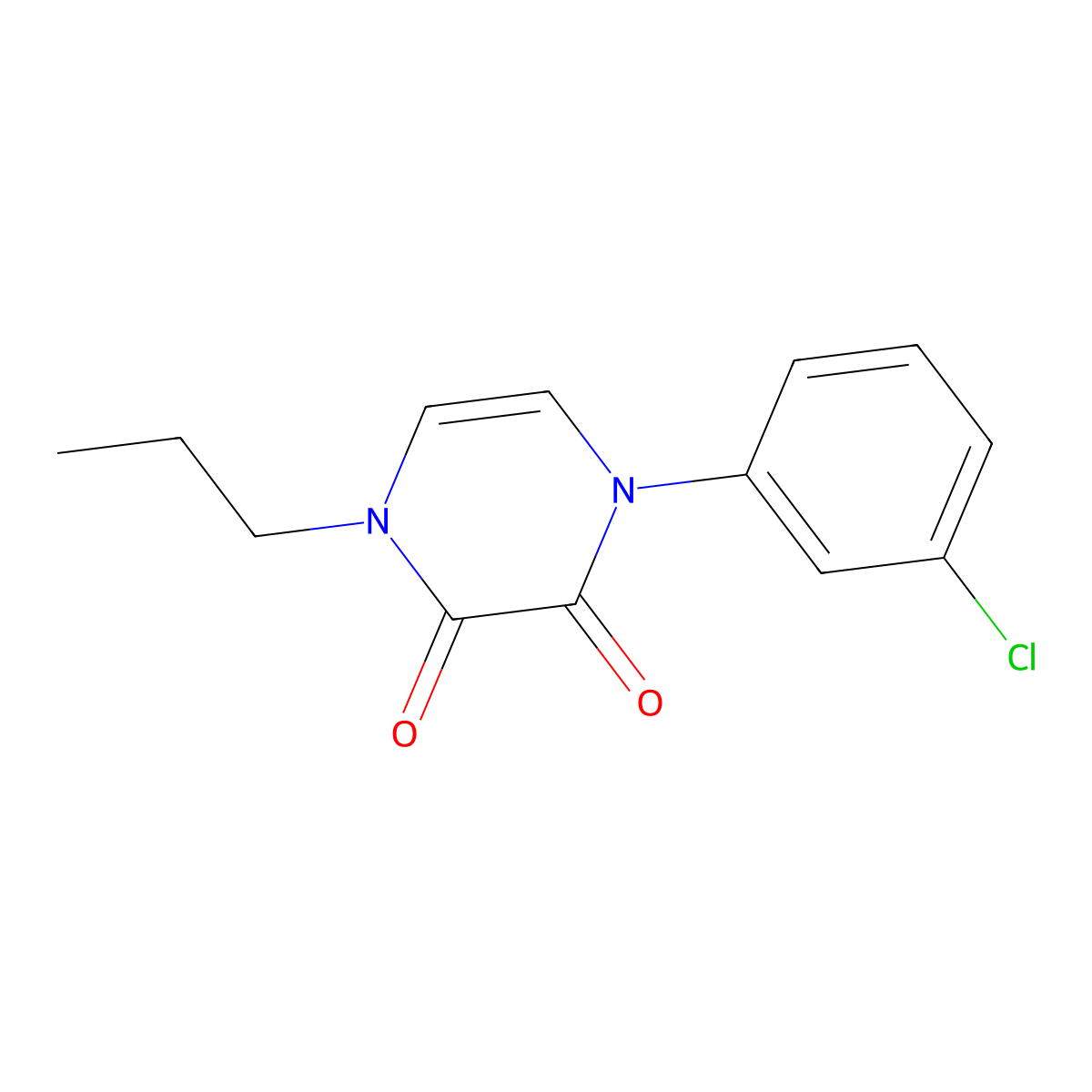 1-(3-Chlorophenyl)-4-propylpyrazine-2,3-dione molecular structure, CAS 2770597-76-5