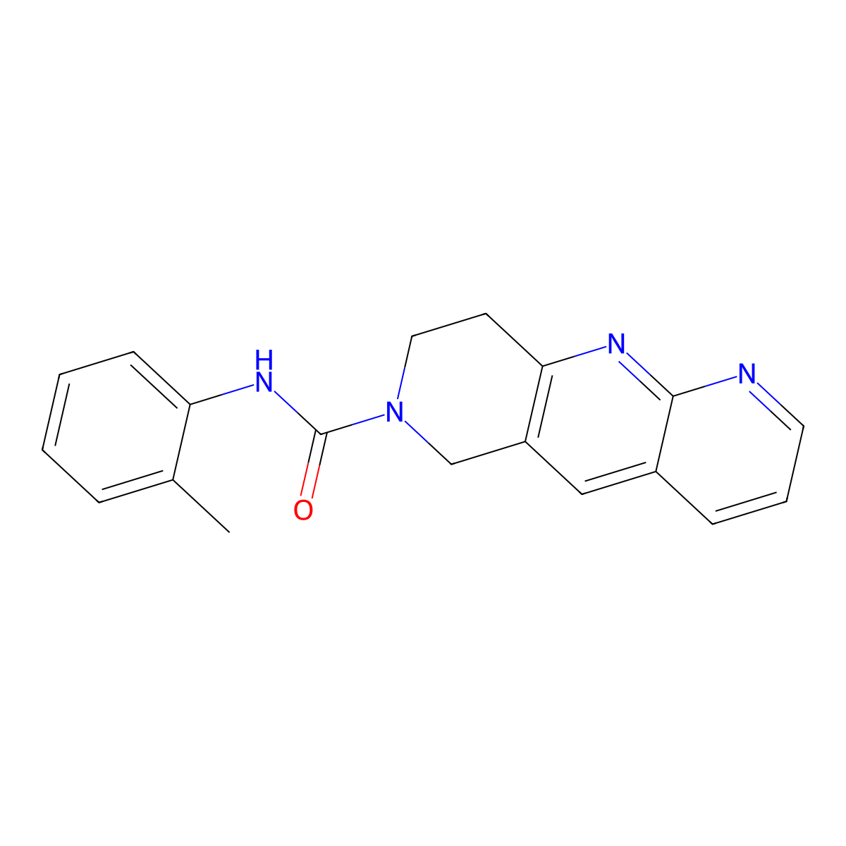 N-(2-methylphenyl)-6H,7H,8H,9H-pyrido[2,3-b]1,6-naphthyridine-7-carboxamide molecular structure, CAS 2770597-96-9