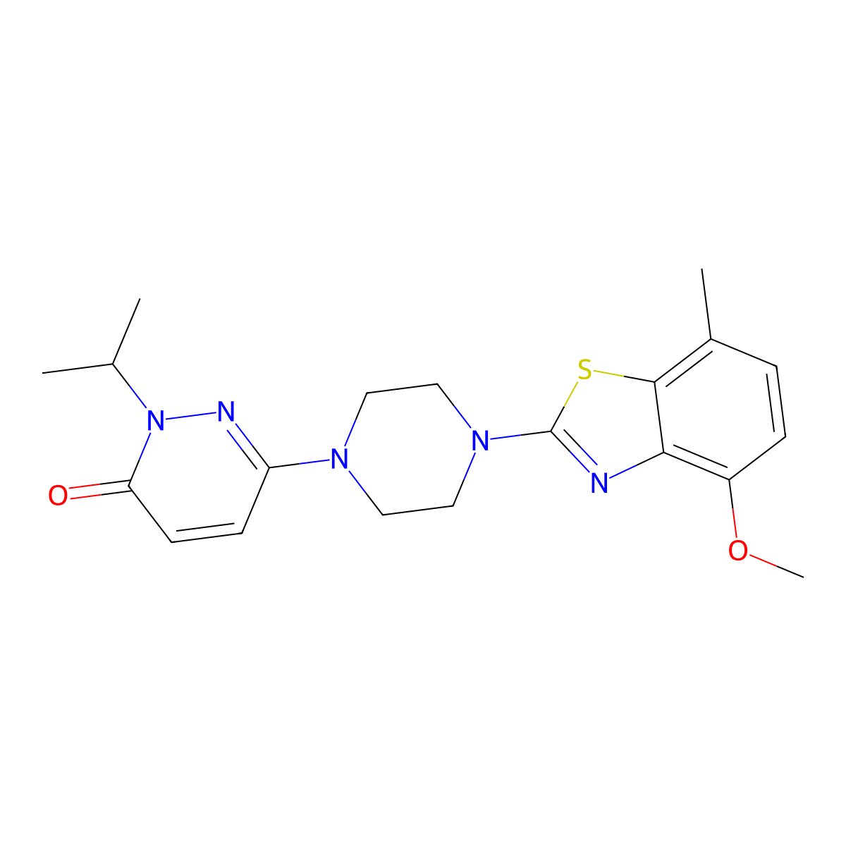 6-[4-(4-Methoxy-7-methyl-1,3-benzothiazol-2-yl)piperazin-1-yl]-2-(propan-2-yl)-2,3-dihydropyridazin-3-one molecular structure, CAS 2770598-24-6