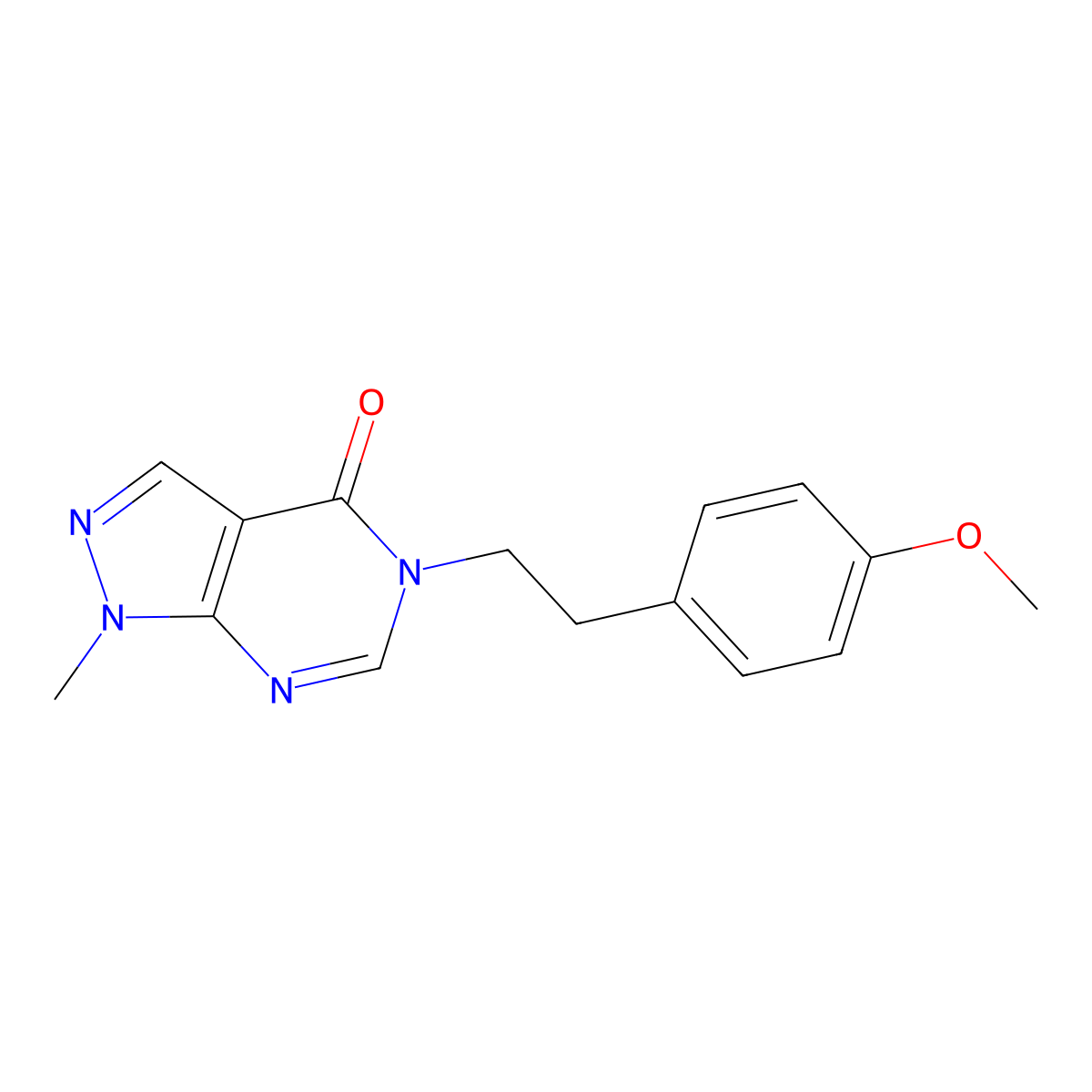 5-[2-(4-methoxyphenyl)ethyl]-1-methyl-1H,4H,5H-pyrazolo[3,4-d]pyrimidin-4-one molecular structure, CAS 2770598-28-0