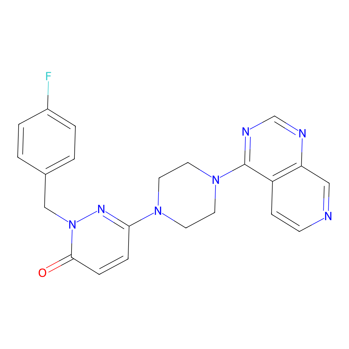2-[(4-Fluorophenyl)methyl]-6-(4-{pyrido[3,4-d]pyrimidin-4-yl}piperazin-1-yl)-2,3-dihydropyridazin-3-one molecular structure, CAS 2770598-38-2