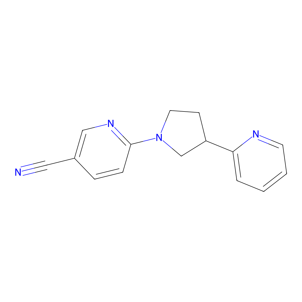 6-[3-(Pyridin-2-yl)pyrrolidin-1-yl]pyridine-3-carbonitrile molecular structure, CAS 2770598-57-5