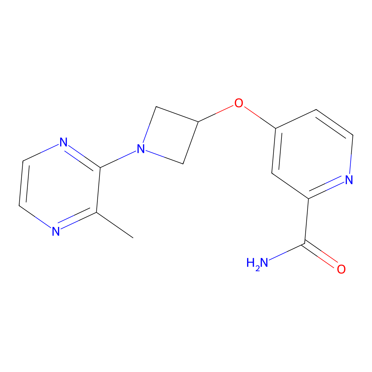 4-{[1-(3-Methylpyrazin-2-yl)azetidin-3-yl]oxy}pyridine-2-carboxamide molecular structure, CAS 2770598-61-1