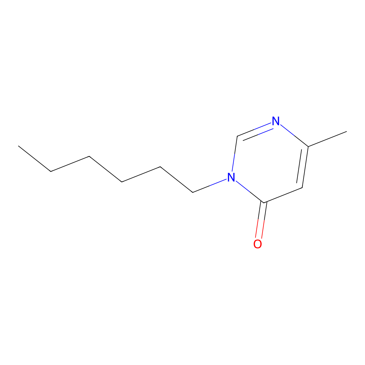 3-Hexyl-6-methyl-3,4-dihydropyrimidin-4-one molecular structure, CAS 2770599-01-2