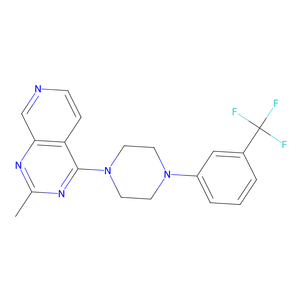 1-{2-Methylpyrido[3,4-d]pyrimidin-4-yl}-4-[3-(trifluoromethyl)phenyl]piperazine molecular structure, CAS 2770599-32-9