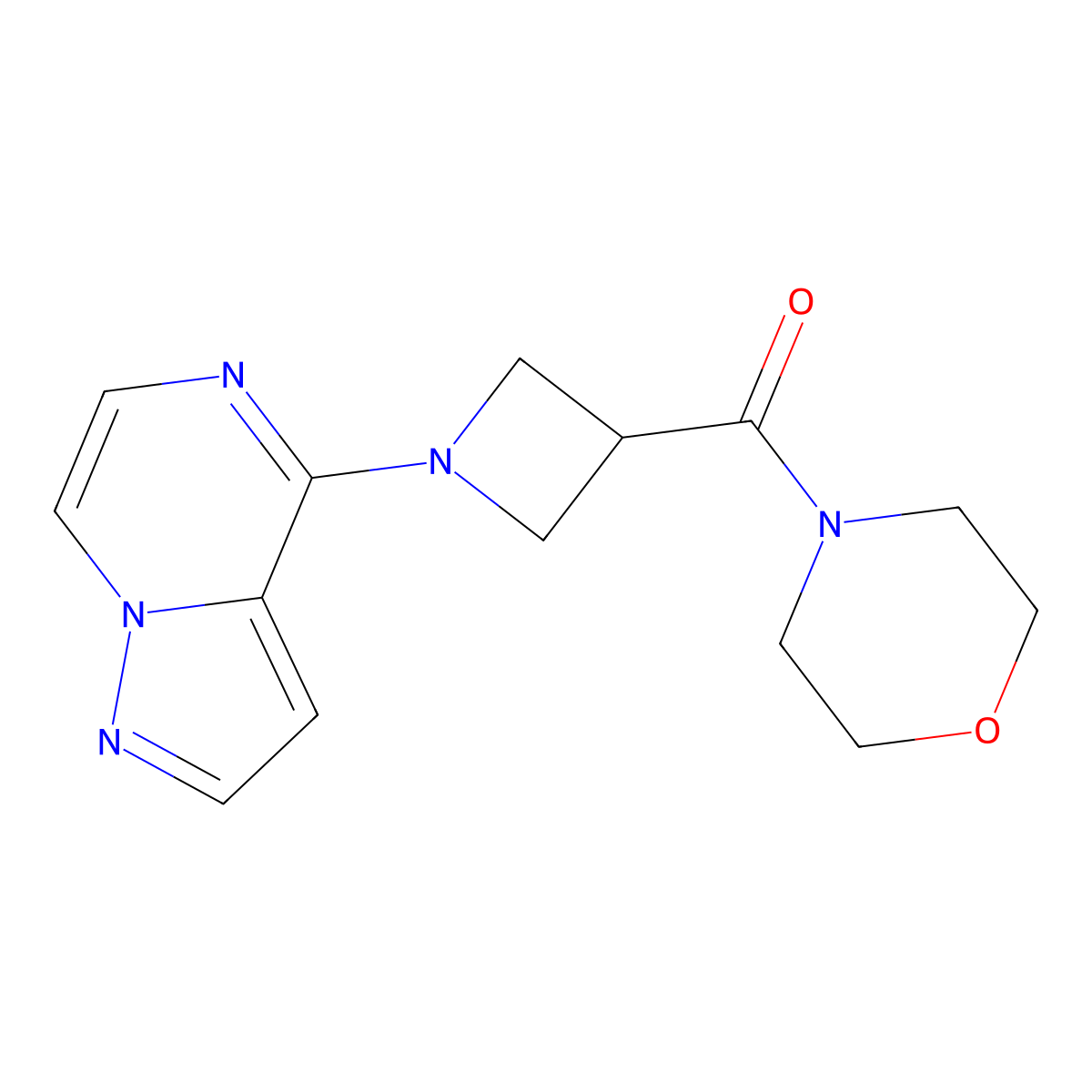 4-(1-{Pyrazolo[1,5-a]pyrazin-4-yl}azetidine-3-carbonyl)morpholine molecular structure, CAS 2770599-53-4