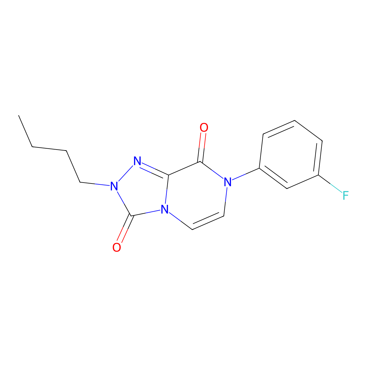 2-butyl-7-(3-fluorophenyl)-2H,3H,7H,8H-[1,2,4]triazolo[4,3-a]pyrazine-3,8-dione molecular structure, CAS 2770600-06-9