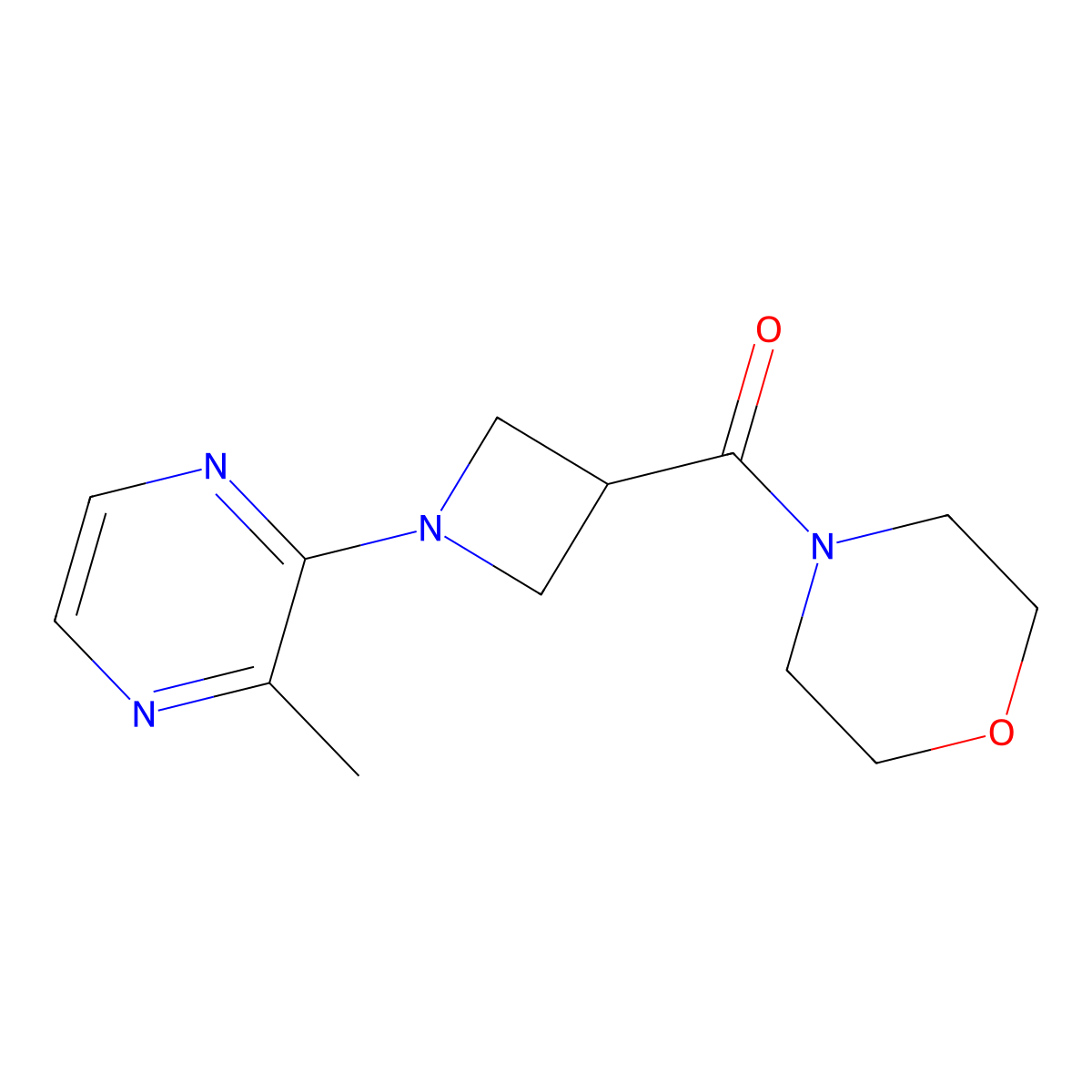 4-[1-(3-Methylpyrazin-2-yl)azetidine-3-carbonyl]morpholine molecular structure, CAS 2770600-21-8