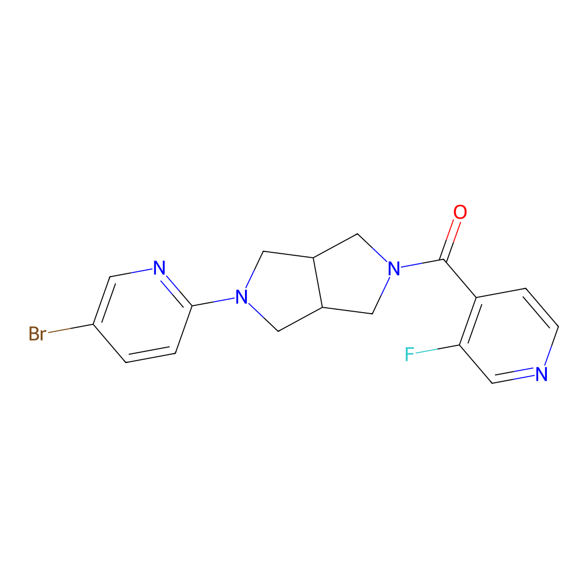 5-Bromo-2-[5-(3-fluoropyridine-4-carbonyl)-octahydropyrrolo[3,4-c]pyrrol-2-yl]pyridine molecular structure, CAS 2770600-45-6