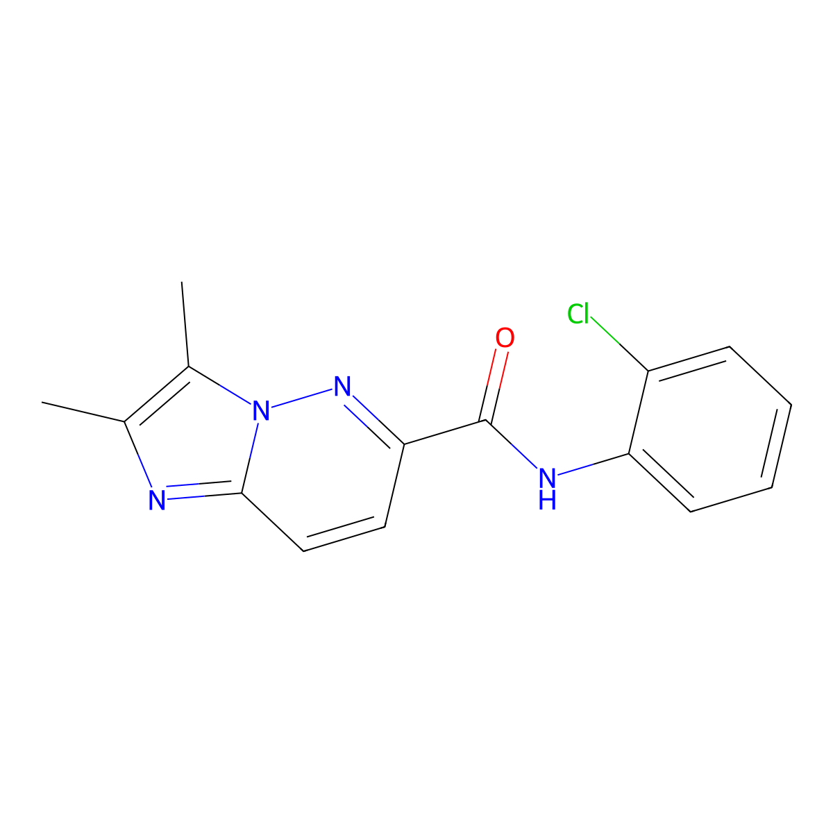 N-(2-chlorophenyl)-2,3-dimethylimidazo[1,2-b]pyridazine-6-carboxamide molecular structure, CAS 2770600-90-1