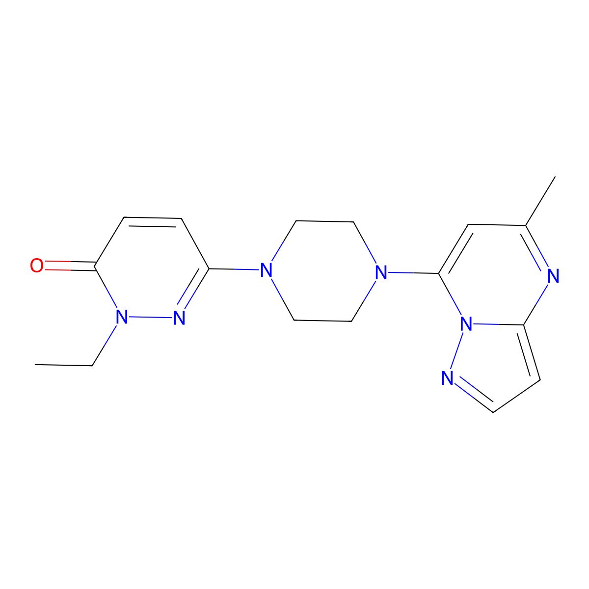 2-Ethyl-6-(4-{5-methylpyrazolo[1,5-a]pyrimidin-7-yl}piperazin-1-yl)-2,3-dihydropyridazin-3-one molecular structure, CAS 2770600-91-2