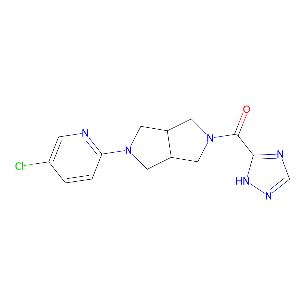 5-chloro-2-[5-(1H-1,2,4-triazole-3-carbonyl)-octahydropyrrolo[3,4-c]pyrrol-2-yl]pyridine molecular structure, CAS 2770601-19-7