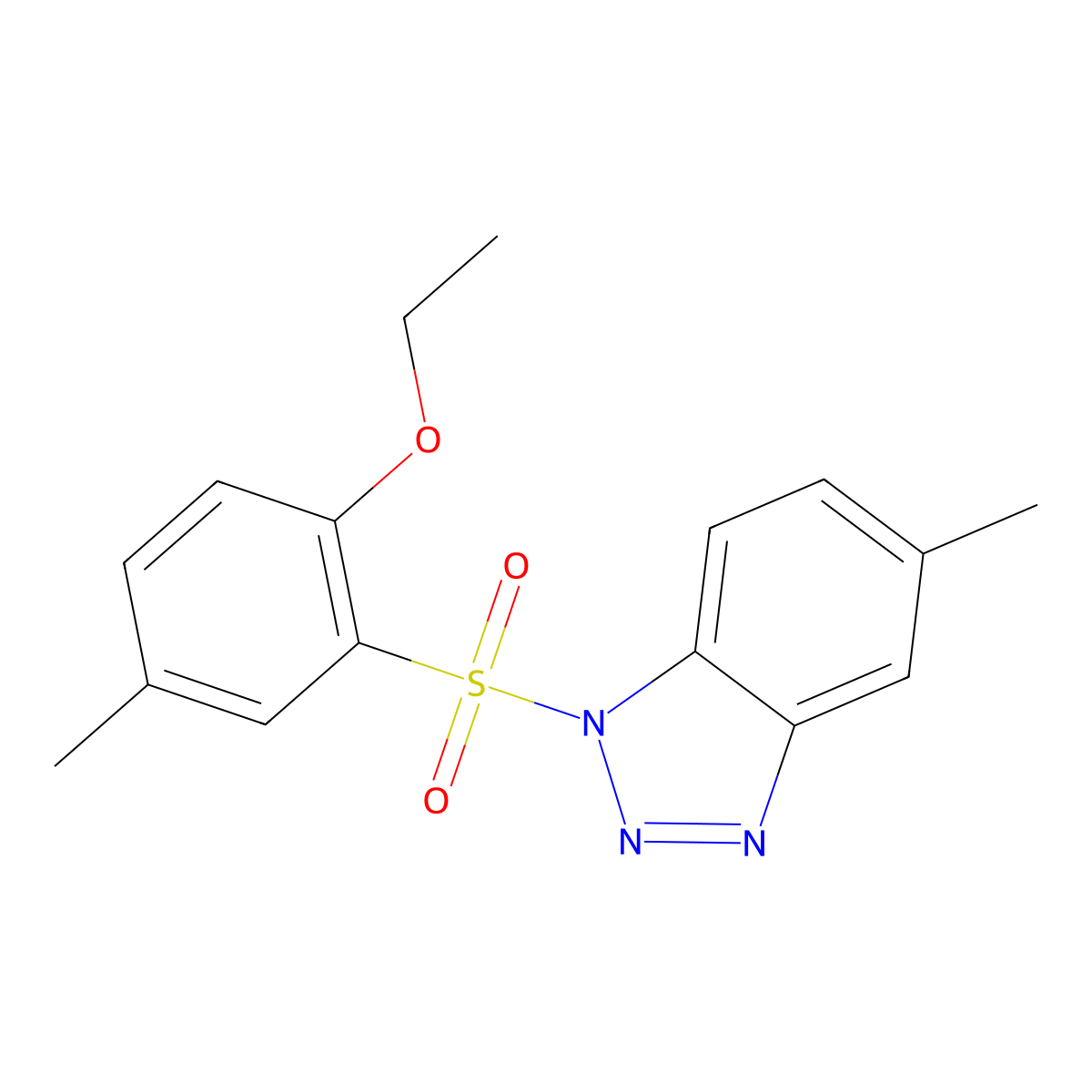 1-(2-ethoxy-5-methylbenzenesulfonyl)-5-methyl-1H-1,2,3-benzotriazole molecular structure, CAS 2770601-20-0