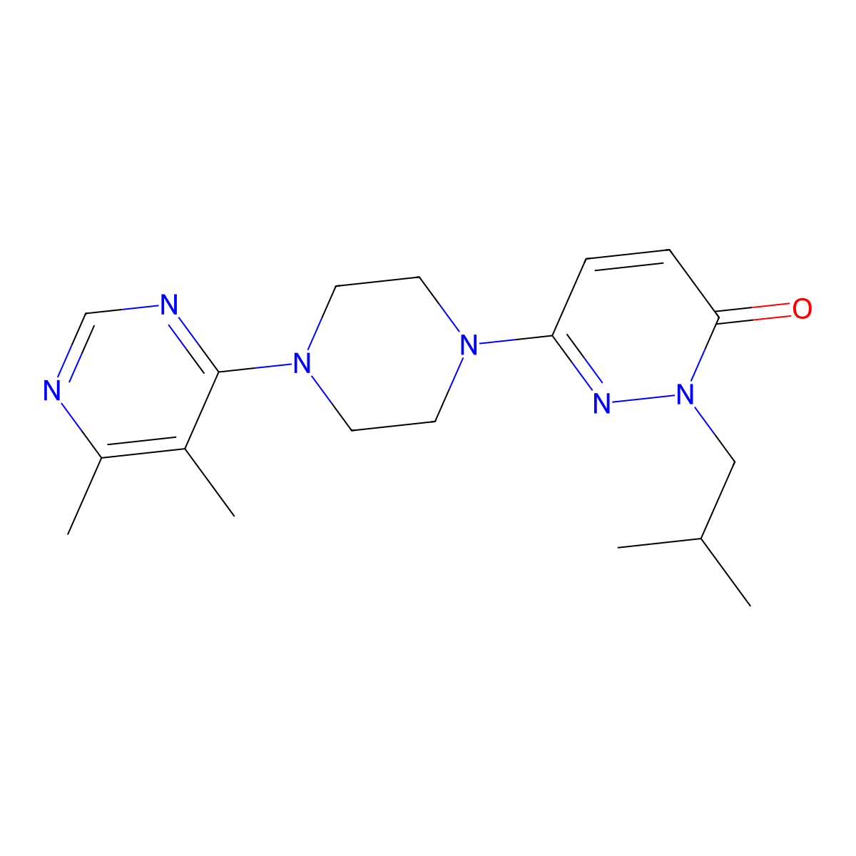 6-[4-(5,6-Dimethylpyrimidin-4-yl)piperazin-1-yl]-2-(2-methylpropyl)-2,3-dihydropyridazin-3-one molecular structure, CAS 2770601-21-1