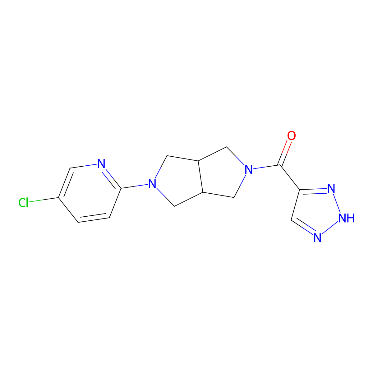 5-chloro-2-[5-(2H-1,2,3-triazole-4-carbonyl)-octahydropyrrolo[3,4-c]pyrrol-2-yl]pyridine molecular structure, CAS 2770601-27-7